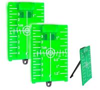 Laser Target Board, Magnetic Target Plate, Laser Target Card for Alignment Laser, Line Laser, Cross Laser Meter, Magnetic Laser Target Board, Laser Measurement, Green, Pack of 2
