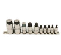 Laser Tools 5522 STUBBY HEX ALLEN KEY BIT SOCKET SET On Storage Rail 4mm > 19mm