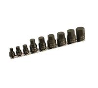 Low Profile Impact AF Hex Socket Bit Set 1/4"D, 3/8"D 9pc | 5666 Laser New