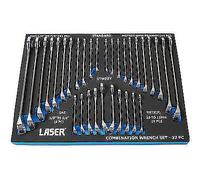 Laser Exhaust Technology Combination Spanner Set 6795 AF/Metric 32pc Silver