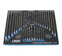 Laser 6795 AF/Metric Combination Spanner Set 32pc, Silver