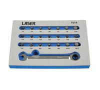 Laser Tools 7614 22Pc Low Profile Bit Set Mixed Profile With Ratchet Driver