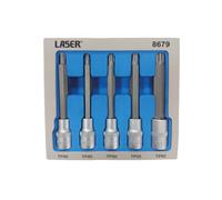 Laser 8679 Long Series 1/2"D Torx Plus® Socket Bit Set 5pc
