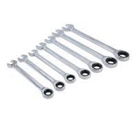 Laser 9124 Ratchet Ring Combination Spanner Set 20-32mm - 7pc