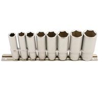 Laser Tools AF Deep Socket Set 3/8"D 8pc From 3/8" to 13/16 Single Hex 5694