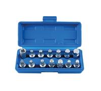 Laser Tools Drain Plug Key Set 3/8"D 14pc 3175