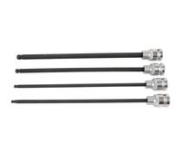 Laser Tools Extra Long Ball End Hex Socket Bit Set 1/2"D 4 Piece