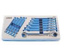 LASER Ratchet Ring Spanner Set Flexi Head [7350]