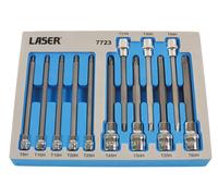 Laser Tools Tamperproof Torx Set 7723, 12-piece, 135 mm long