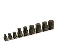 Laser 5666 Low Profile Impact AF Hex Socket Bit Set 1/4"D, 3/8"D 9pc