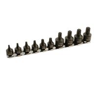 LASER TOOLS MALE SOCKET BIT SET TORX STAR T10 - T50 1/4 3/8 DRIVE MIX