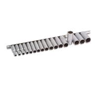 Laser Tools Metric Deep Socket Set 3/8"D 17pc Bi Hex From 6mm to 22mm 3657