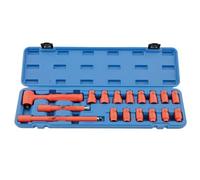 Laser Tools Metric Insulated Socket Set 3/8"D 17pc Bi Hex 1000V AC 1500V DC 5483