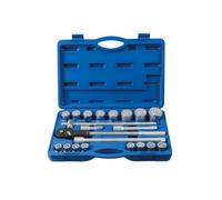Laser Tools Metric Socket Set 3/4"D 21pc Bi Hex 12pt 19mm to 50mm 6854
