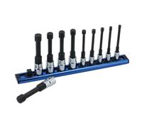 Laser Tools Reduced Shank Hex Socket Bit Set 1/4"D & 3/8"D 10pc 5mm to 14mm 8910