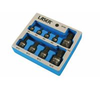 Laser Tools Spline Socket Bit Set 1/4-3/8-1/2 Low Profile Black Finish 6725