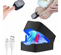 Laser Treatment Device, Treatment Device for Fingers and Toenails, Nail Fungus Treatment, Quick Intensive, Rechargeable Cold Laser Therapy, Nail Cleaning and Care Device (Black)
