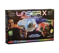 Laser X Revolution Double Blasters, choose the colour of your team, blast over 90 metres, with Voice Coach. Real life infra-red gaming experience.
