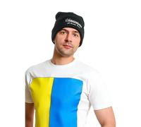 LASER558 Cuffed Beanie - Embroidered Heavyweight Acrylic Knit Hat, Soft & Warm, Official Merchandise, Double-Layer, Turn-Up Design, Washable at 40°C - Unisex Winter Knit Cap Black