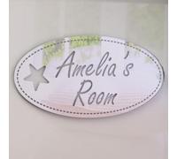 Laserables Shabby Chic Mirror Oval Personalised Door Name Plaque