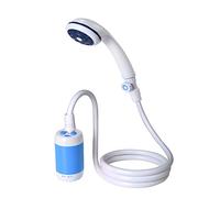 Laserbeak Camping Outdoor Shower Handheld Shower Electric Shower, Water Regulation, 4800 mAh Rechargeable Battery, Shut-off Flow Control and Valve (Blue)