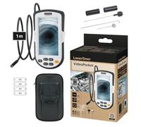 Laserliner endoscope camera with light, VideoPocket, inspection camera for pipes, cavities and motor vehicles, waterproof pipe camera, video inspection system with large display