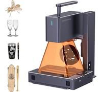 LaserPecker 2 Laser Engraver with Rotating Roller, Portable Laser Engraving Machine Laser Cutter, High Speed 600mm/s High Precision 0.05mm for Wood Leather Acrylic etc.