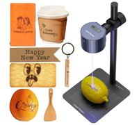 LaserPecker LP1 Plus Mini Laser Engraver for Beginners, Pocket-Sized Laser Engraving Machine with Adjustable Stand 360° Multi-Angle Engraving for Wood Leather Paper DIY Projects