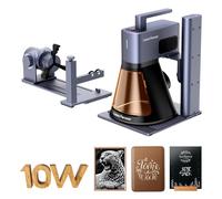 LaserPecker LP2 Plus 10W 450nm Diode Laser Engraver with Rotating Roller, 4000mm/s High-Speed 4K Resolution Portable Laser Engraving Machine for 150+ Materials, Wood Leather Metal DIY Crafts