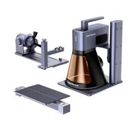 LaserPecker LP2 Plus 10W 450nm Diode Laser Engraver with Rotating Roller & Slide Extension, 4000mm/s High-Speed 4K Resolution Portable Laser Engraving Machine for 150+ Materials, Wood Leather Metal
