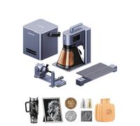 LaserPecker LP5 20 W Fiber Diode Double Laser Engraver, 0.01 mm Ultra Precise 10000 mm/s Laser Engraving Cutting Machine, with Air Purifier, Sliding & Rotating Extension (Ultimate)