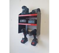 LaserSmith - 2 Drill Wall Mounted Storage for Battery Cordless Tools with Shelves