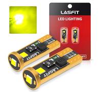 LASFIT194 LED Bulb, Extremely Bright T10 168 2825 W5W Wedge 3030 Chipsets 400 Lumens, Error Free for Car Interior Dome Map Door Courtesy Lights, Golden Yellow，12-24V