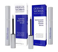 LASH AND BROW SERUM SET - 3ml Lash Serum + 5ml Eyebrow Growth - Longer, fuller Natural Lashes & Thicker, Defined Eyebrows - Rapid Brow and Eyelash Growth Enhancer & Conditioner by DERMAWORKS