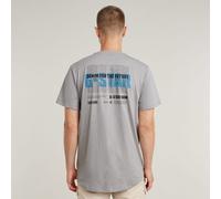 G-STAR Men's Lash Back Gr R T T-Shirt, Grey Alloy D26043-c372-g276, XS