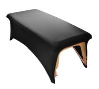 Lash Bed Cover Soft Polyester Massage Table Cover Stretchy Non-Slip Beauty Bed Protective Topper for Lash Extension Spa Massage Beauty Salon Black.