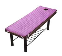 Lash Bed Pad Non-Slip SPA Massage Table Bed Cover Mattress Sheet Pad Mat with Face Hole for Beauty Salon(Purple,Size L)