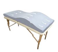 Lash Bed Topper - Ergonomic Memory Foam Pad with Plush Cover, Spa Table Cushion for Eyelash Tech, Salon Mattress for Beauty Beds, Compatible with Massage and Spa Setups - 23/70" (58/178 cm), Gray