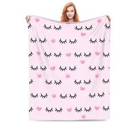Lash Blanket for Lash Bed Eyelash Sleeping Beauty Throw Blankets Cartoon Gifts for Women Girls Lightweight Soft Fleece Cozy for Sofa Couch Bed Room Travel Party Birthday Decor 40x50in