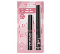 Lash Bond and Lash Remover Kit for Lash Clusters Cluster Lash Glue Eyelash Remover DIY Lash Extension Glue Strong Hold 48 Hours Oil Remover Fast Remove Residue(Black Bond+Remover)