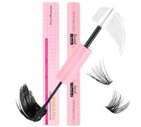Lash Bond and Seal, 2-in-1 Eyelash Glue & Waterproof Mascara Set - Super Strong Hold, Smudge-Proof & Long-Lasting. Perfect for DIY Lash Extensions, Gentle on Sensitive Eyes