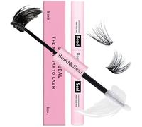 Lash Bond and Seal, 2-in-1 Waterproof Mascara & Eyelash Glue Kit - Strong Hold Adhesive for DIY Lashes, Gentle on Sensitive Eyes
