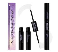 Lash Bond and Seal - Clear Cluster Eyelash Extensions Adhesive, Strong Hold Individual Lash Glue, Latex Free Mascara (5ml+5ml)
