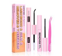 Lash Bond and Seal Kit with Lash Remover Tweezers Eyelash Glue For Eyelash Bond Cluster Lashes Glue Lash Bond and Seal Waterproof 72H Strong Hold Individual Lashes Glue by GVEFETIEE