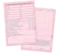 Lash & Brow Tinting Client Cards A6 Size - Salon and Therapist Customer Consultation Record - Treatment Services Essentials - Profile and Recording Forms - Beauty Stationery - 105x148mm - Pack of 100