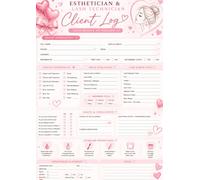 Lash Client Consultation Notebook: Pink Heart Beauty Intake Journal for Lash Extensions, Client Profiles, Aftercare Notes & Service Records