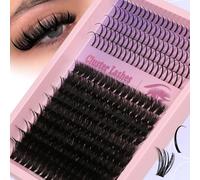Lash Clusters 100D Lash Spikes Eyelash Clusters Volume 260pac Long 10-19mm Individual Lashes DIY Spiky Lash Extension Mega Cluster Eyelash Extensions Mink Strips Lashes Thick