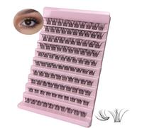 Lash Clusters, 100Pcs DIY Individual Eyelash Extenisons Natural Look D Curl Cluster eyelashes 8-16MM Reusable Individuals DIY at Home (#04)
