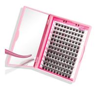 Lash Clusters, 120 Pcs Individual Cluster Lashes DIY Lash Extension Zero Touch Eyelash Clusters Volume Wispy Lashes Super Thin Band Reusable Soft & Comfortable(Velvety-D-8-16 mix)