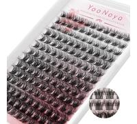 Lash Clusters 154 PCS 10-16mm Fluffy Eyelash Clusters D Curl Cluster Eyelash Extensions Natural Wispy Cluster Lashes Reusable with Clear Lashes Band Individual Volume Lash (QA-10-16mm-154PCS)
